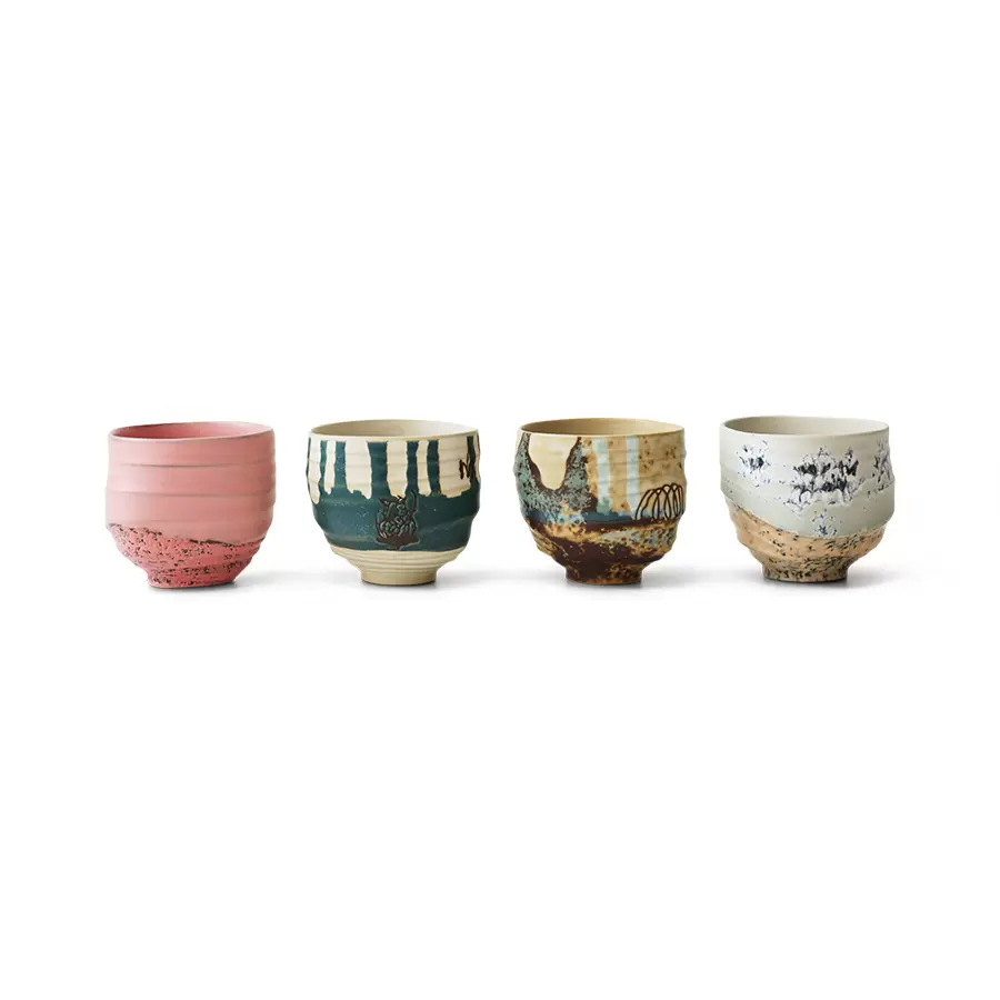 HK living - Artist Ceramics Kaffekopper 4 stk.