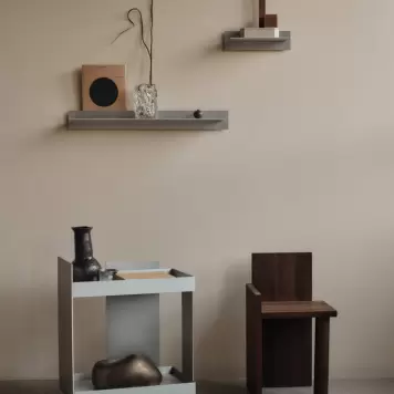 Ferm Living - Væghylde Lager Large L:85, Aluminium