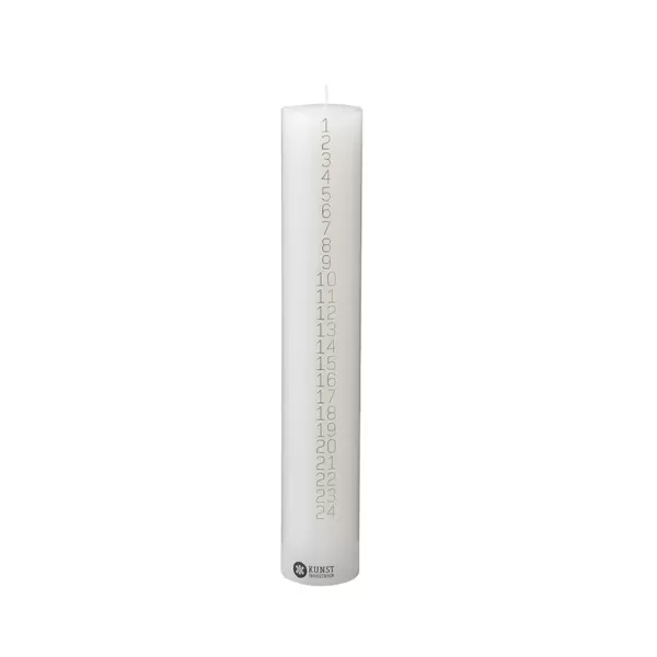 KunstIndustrien - Kalenderlys Monoline Ø:6*40 cm. - sort- eller guldtryk