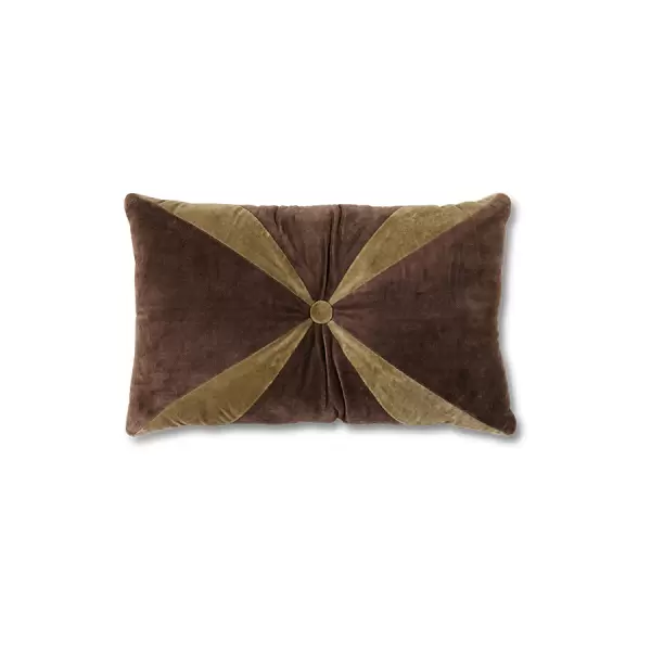 HK living -  Velvet, Brun velour pude  (50x30 cm)