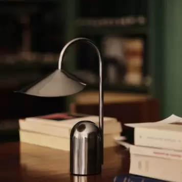 Ferm Living - Arum Transportabel Lampe, Rustfrit stål