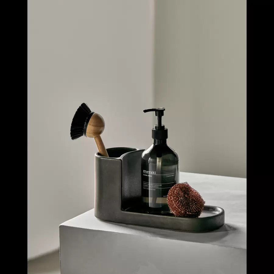 meraki - Datura Børste- og sæbeholder, Stor Dark Grey meraki - Datura Børste- og sæbeholder, Stor Dark Grey
