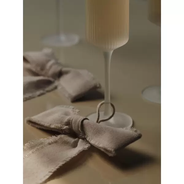 ferm LIVING - 2 stk. ripple champagneglas, Flutes -  Frosted