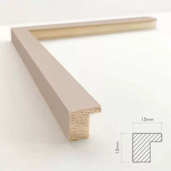 INCADO - 30x40 cm. Slim line, ramme, desert beige
