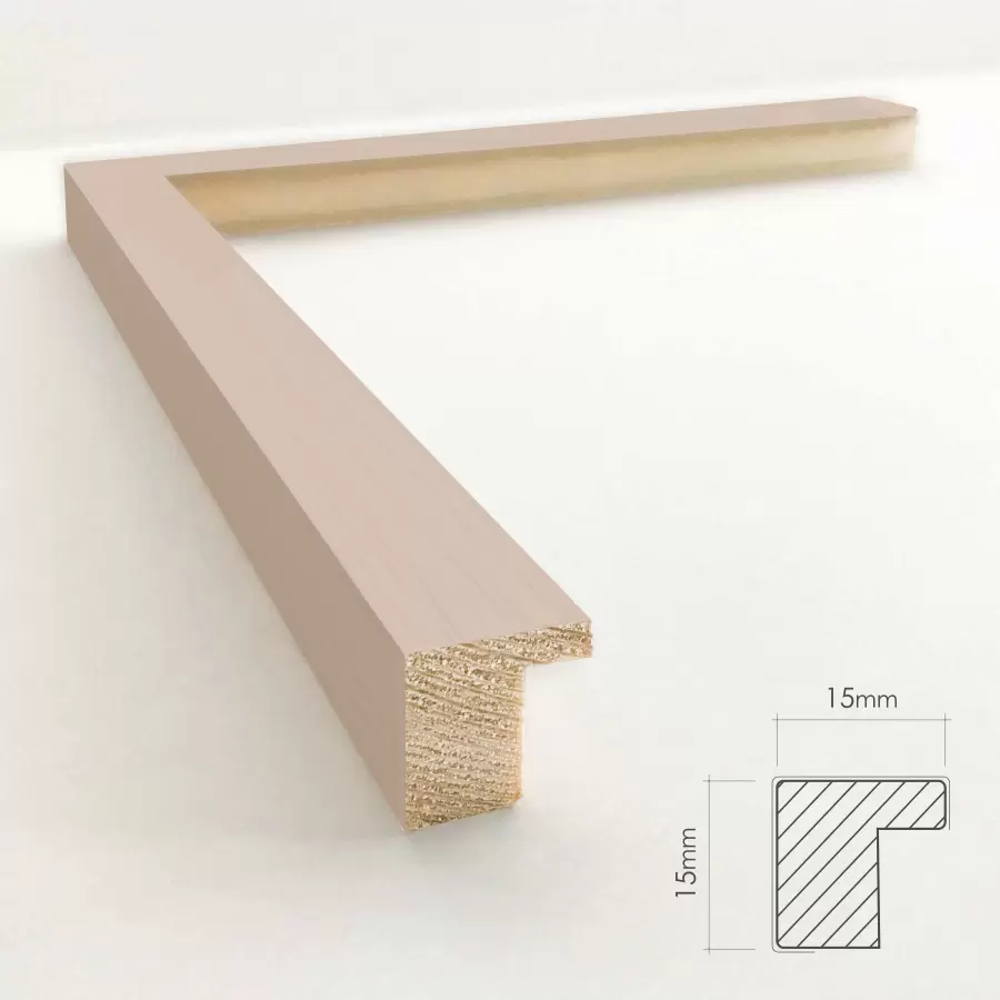 INCADO - 30x40 cm. Slim line, ramme, desert beige