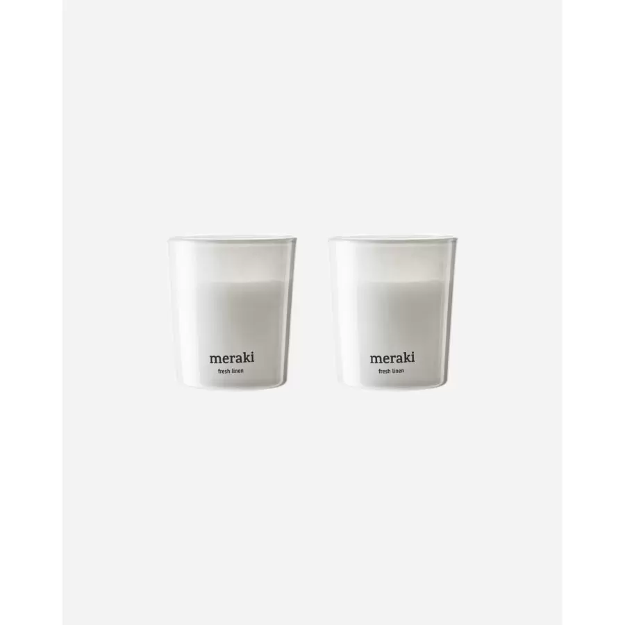 meraki - 2 stk. Duftlys, Fresh Linen meraki - 2 stk. Duftlys, Fresh Linen
