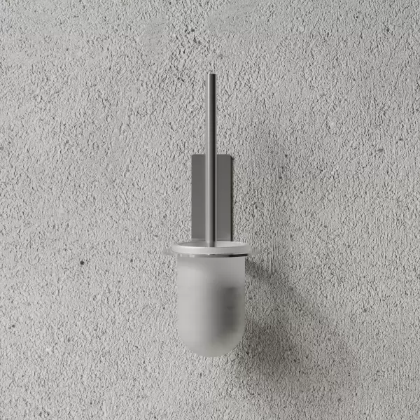 NICHBA - Toiletbørsteholder, væghængt Børstet rustfrit stål NICHBA - Toiletbørsteholder, væghængt Børstet rustfrit stål