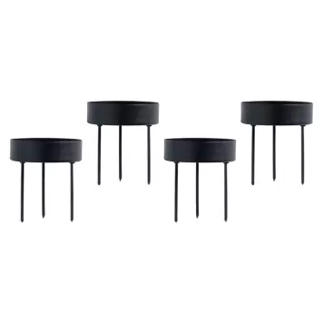 TineK Home - 4 Lysholdere med spyd, Sort Ø:7 TineK Home - 4 Lysholdere med spyd, Sort Ø:7
