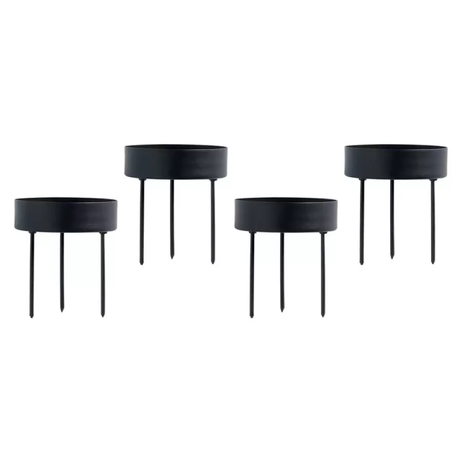 TineK Home -  Lyseholder advent m/spyd, 4 stk, metal, D7cm, sort TineK Home -  Lyseholder advent m/spyd, 4 stk, metal, D7cm, sort