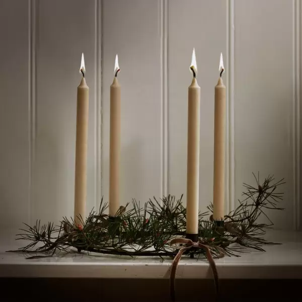 TineK Home - Lys, dia. 2,2xH30 cm, box m. 8 stk i pakke., sand