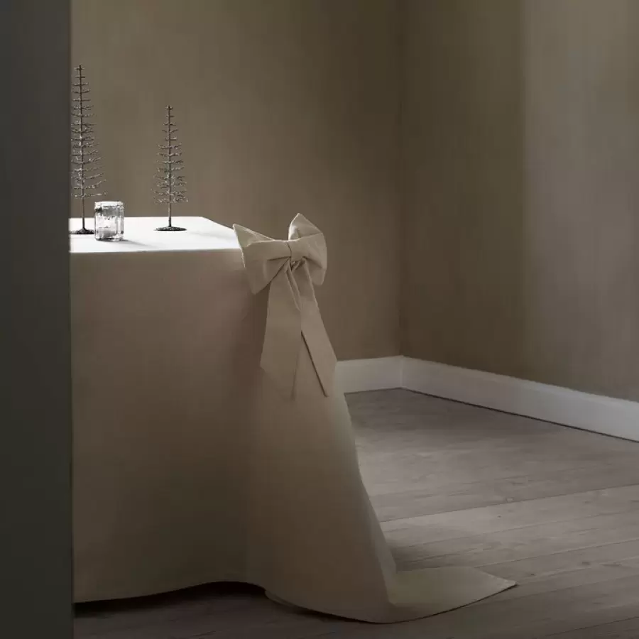 TineK Home - Julesløjfe Bomuldskanvas, Creme 18*28 