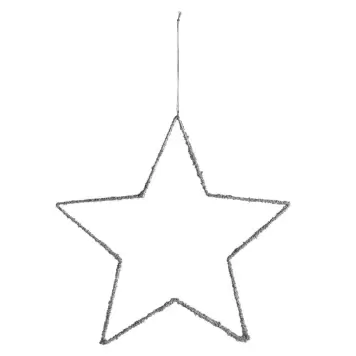 TineK Home - Glitter stjerne, Sølv Ø:30 TineK Home - Glitter stjerne, Sølv Ø:30
