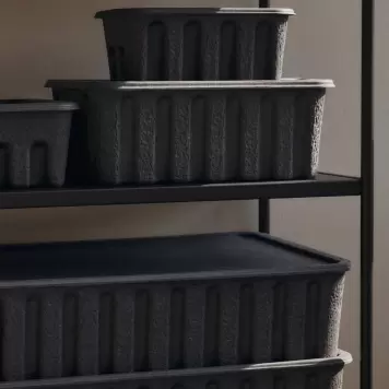 Ferm Living - Paper Pulp Box, Charcoal Extra Large