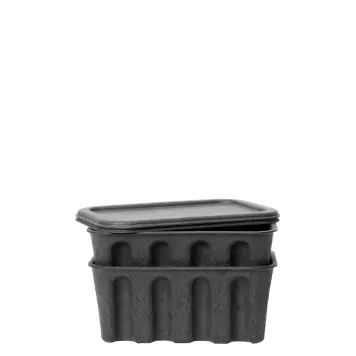 Ferm Living - 2 stk. Paper Pulp Box, Charcoal Small Ferm Living - 2 stk. Paper Pulp Box, Charcoal Small