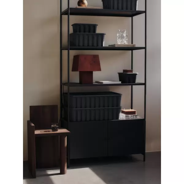 ferm LIVING - 2 stk. Paper Pulp Box, Charcoal Small