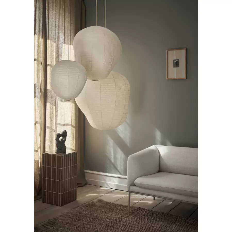 ferm LIVING - Lampeskærm Kurbis, Natur Ø:40