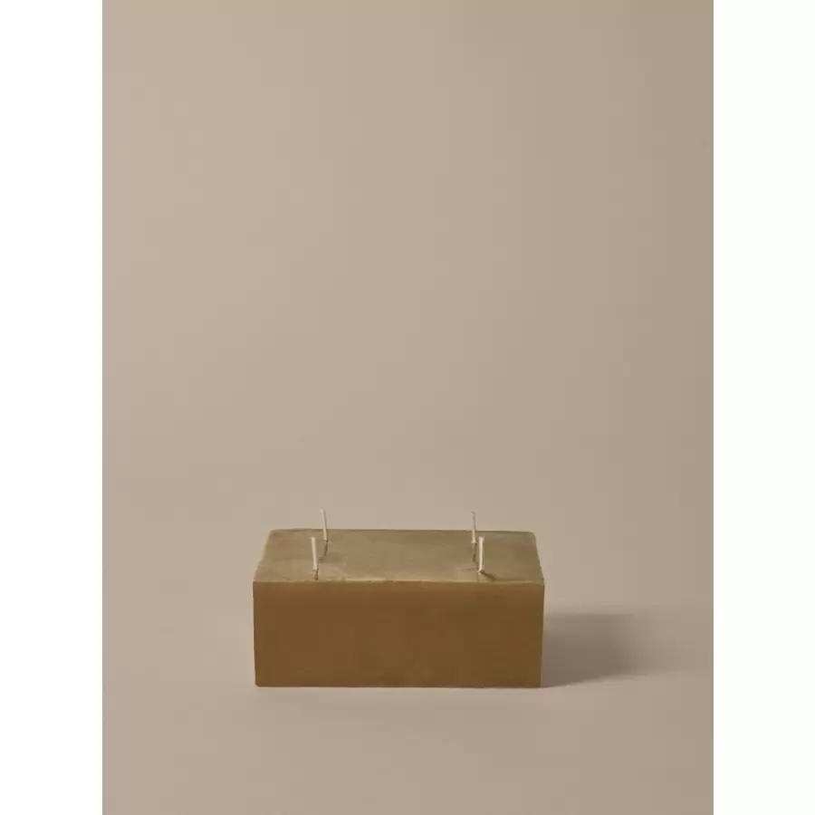ferm LIVING - Burren Block Candle - Small -  Bronze