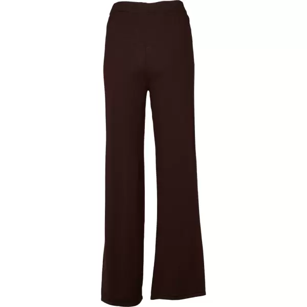 Basic Apparel - Vera Wide Pant 100% Merinould, Chokolade