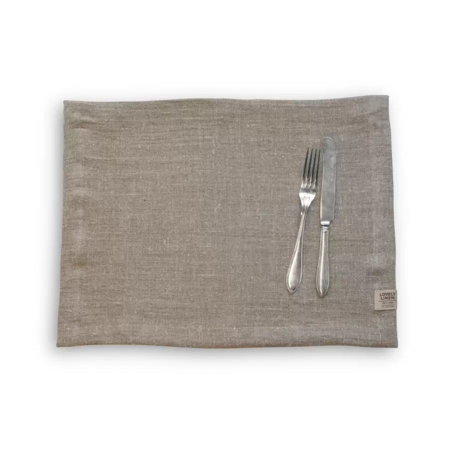 Lovely Linen - Dækkeserviet Rustic, Naturlig beige 40x50 cm