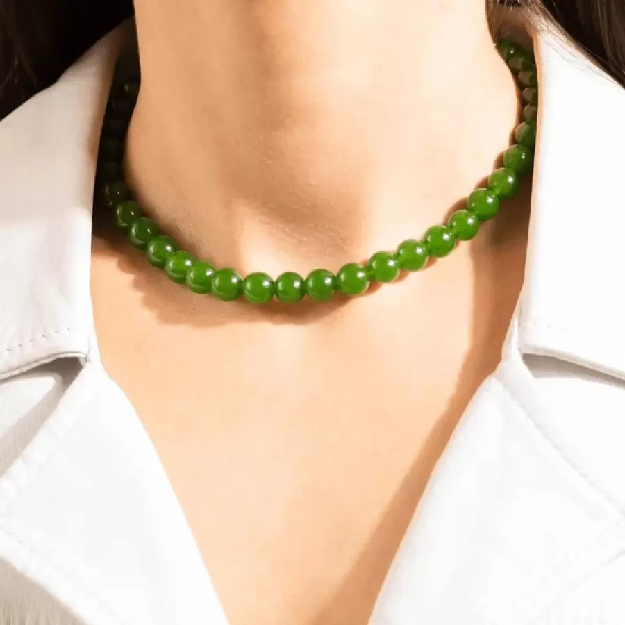 House of Vincent - Candy Coral Lucid green, M, halskæde