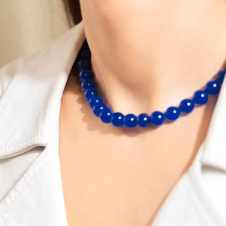 House of Vincent - Halskæde Candy Coral M, Mørkeblå