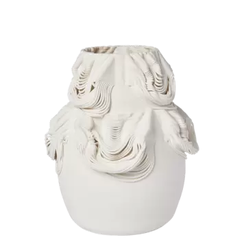 Ferm Living - Vase Drisca, Off White Ø:22*H:23 Ferm Living - Vase Drisca, Off White Ø:22*H:23