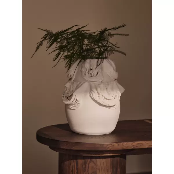 ferm LIVING - Drisca Vase, stentøj - H23 - Off-white