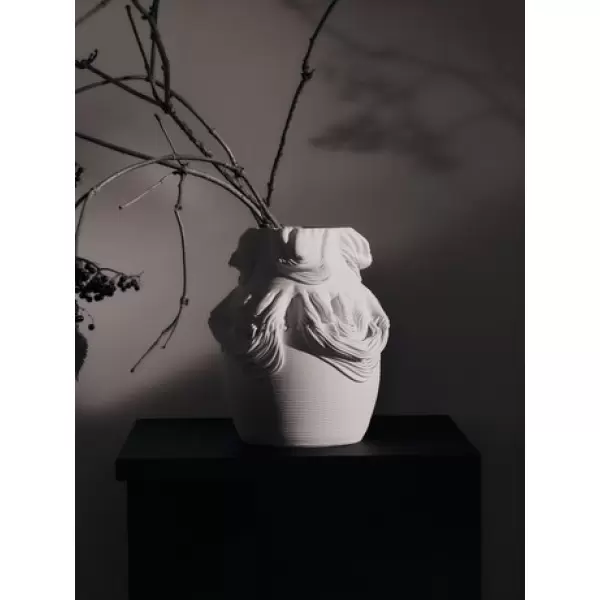 ferm LIVING - Vase Drisca, Off White Ø:22*H:23 ferm LIVING - Vase Drisca, Off White Ø:22*H:23