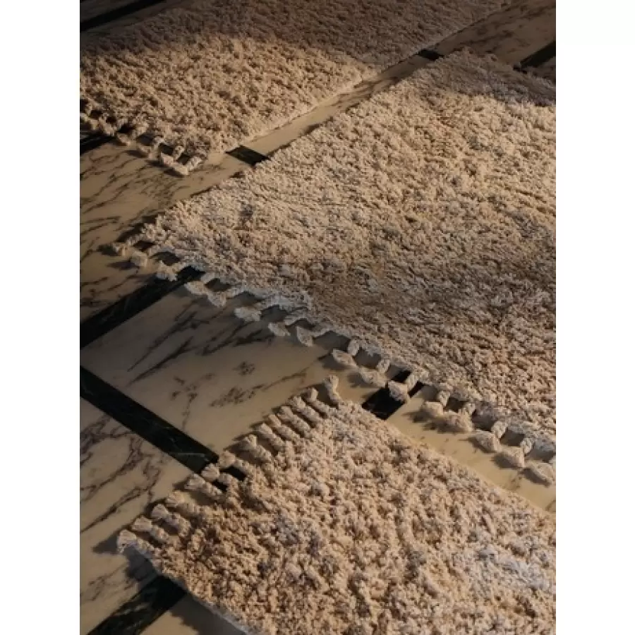 ferm LIVING - Løber Amass Long Pile, Off White 70*140