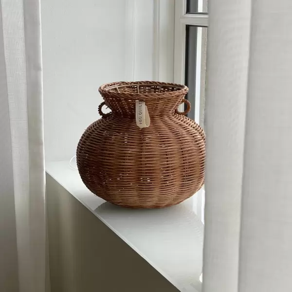 Jou Quilts - Jou Vase, Rattan med ører Ø:24*H:22