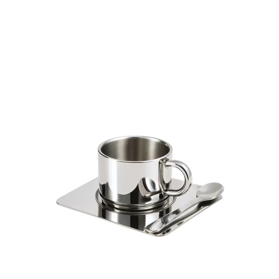 NICHBA - Cappuccino Cup, Rustfrit stål, Trio