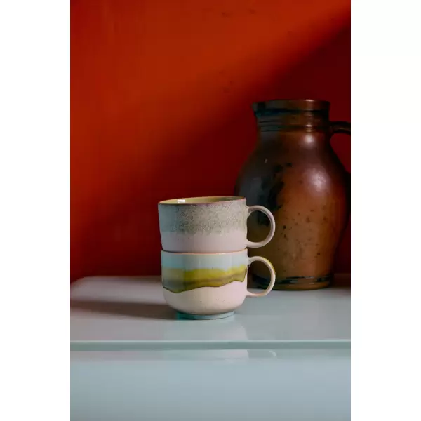 HK living -  70s ceramics: Te-kopper, Neo (sæt m 2 stk.)