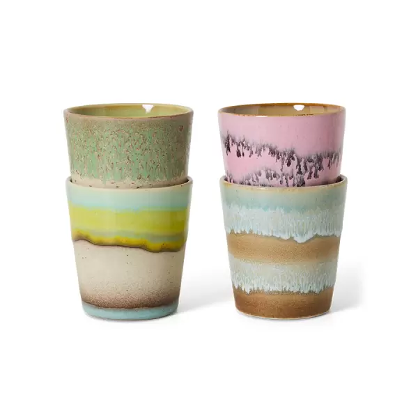 HK living - 70s ceramics: Kaffekrus, pop art (sæt m. 4) HK living - 70s ceramics: Kaffekrus, pop art (sæt m. 4)