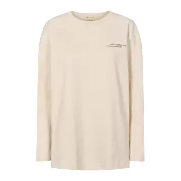 esmé studios - Dora LS Boxy T-shirt GOTS, White Sand esmé studios - Dora LS Boxy T-shirt GOTS, White Sand