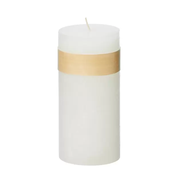 Lübech Living - Timber Candle, Snow White Ø:9,5*38 - Hent selv Lübech Living - Timber Candle, Snow White Ø:9,5*38 - Hent selv