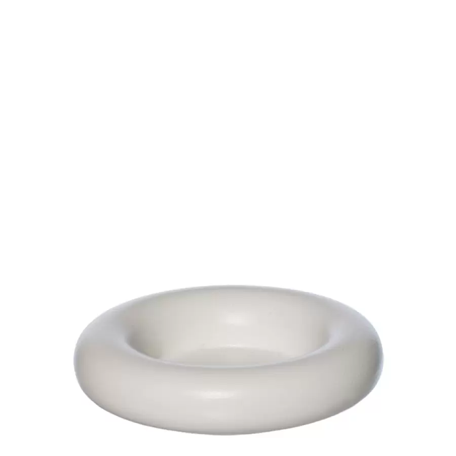 Lübech Living - Ania vholder til bloklys, hvid Diameter 11 cm