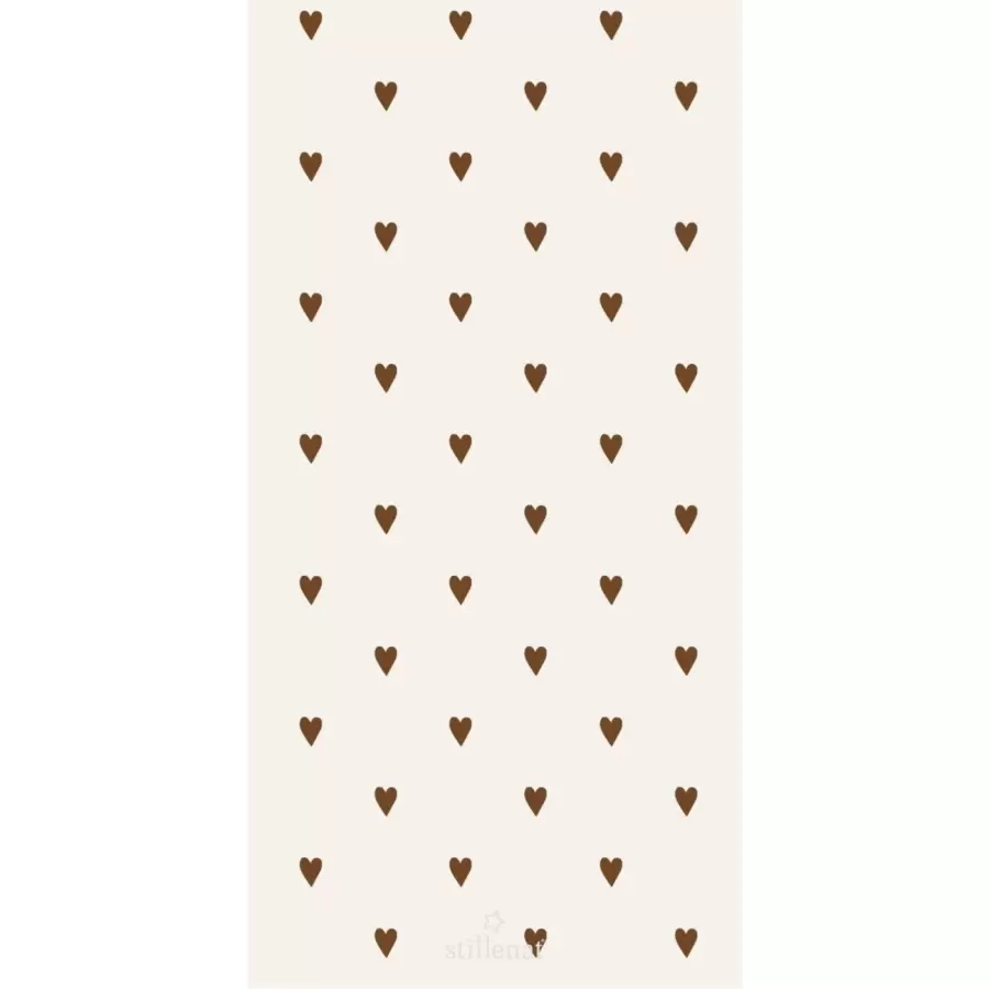 Ib Laursen - Papirservietter 16 stk., Brune Hjerter