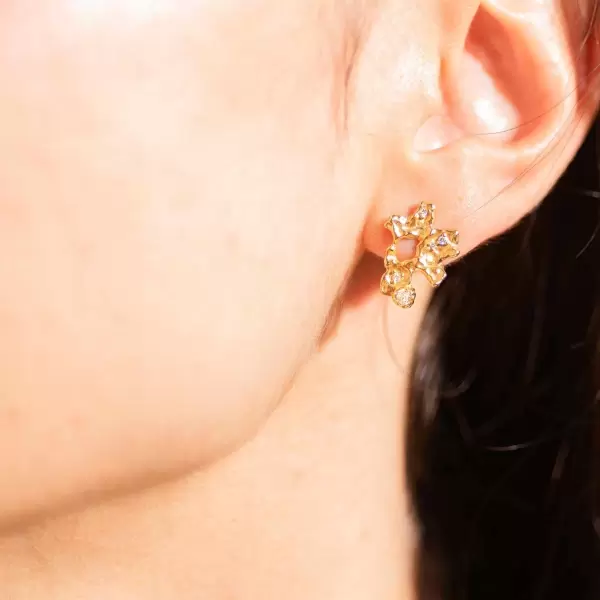 House of Vincent - Ilium øreringe, forgyldt