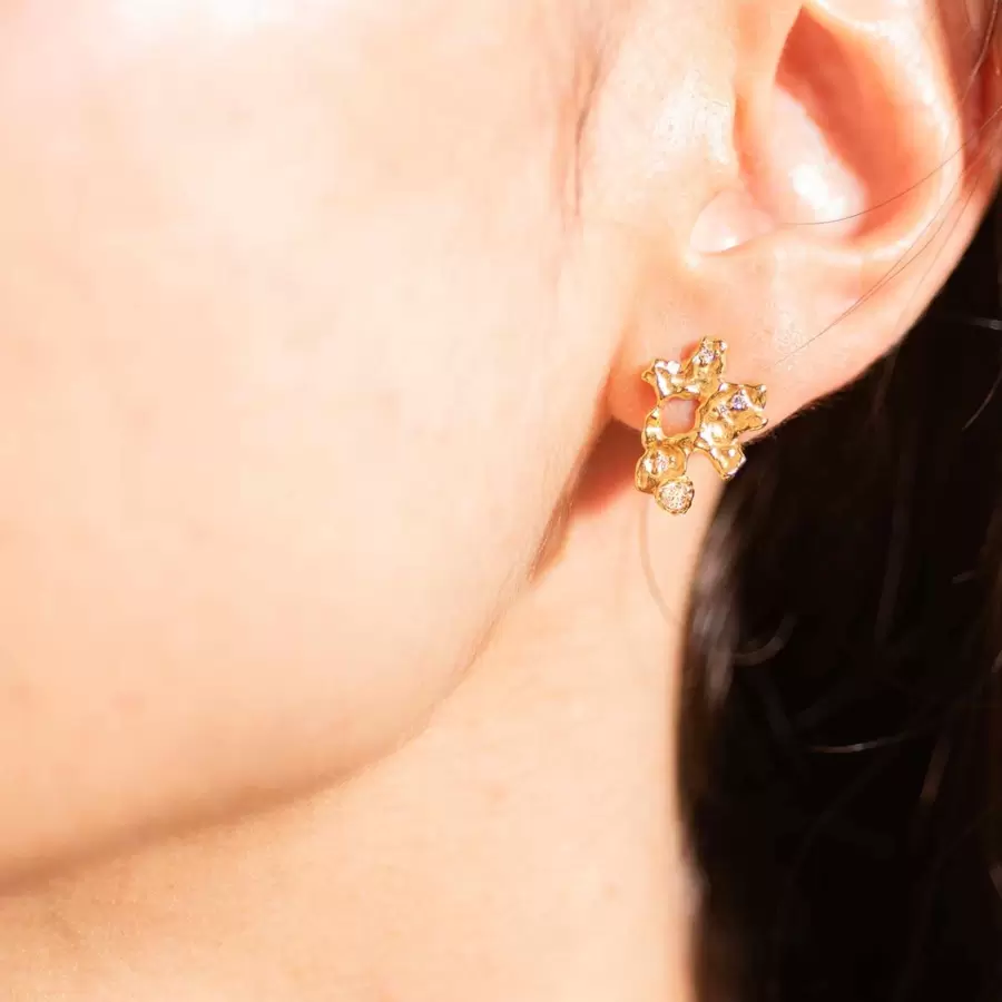 House of Vincent - Øreringe Ilium, Forgyldt