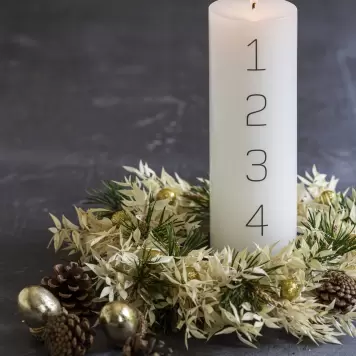 KunstIndustrien - Adventslys Røde tal Ø:7*24