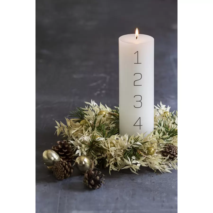 KunstIndustrien - Adventslys Røde tal Ø:7*24