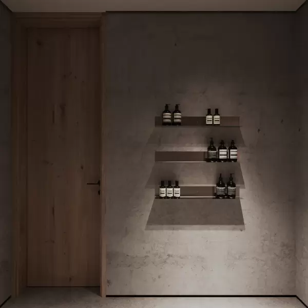 NICHBA - Hylde børstet stål 60 cm.