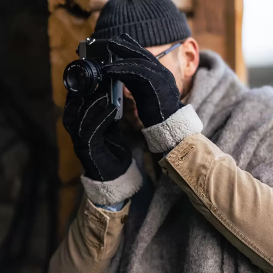 Shepherd - Lammeskindshandsker Mojje, Sort