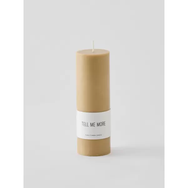 TELL ME MORE - Stearin candle Luna (Size: Large, Colour: Honey)