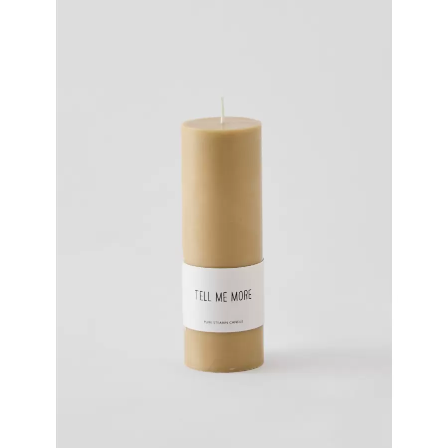 TELL ME MORE - Stearin candle Luna (Size: Large, Colour: Honey)