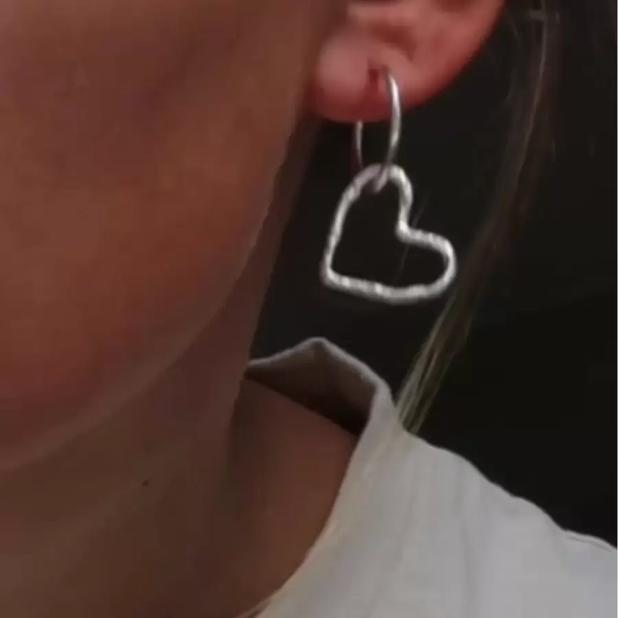 Sisse Dinesen - Esme hoops, 1 par, Sterling sølv