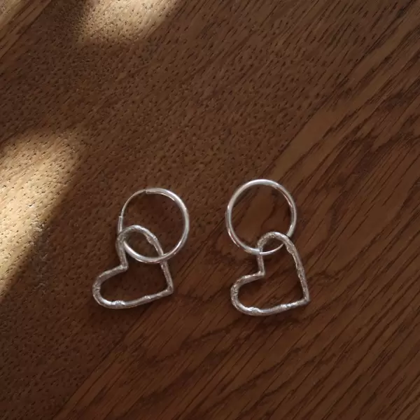 Sisse Dinesen - Esme hoops, 1 par, Sterling sølv