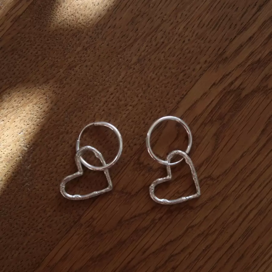 Sisse Dinesen - Esme hoops, 1 par, Sterling sølv