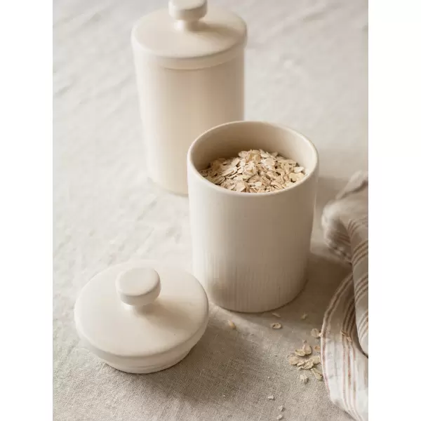 TELL ME MORE - Palermo Lågkrukke Off White, Small