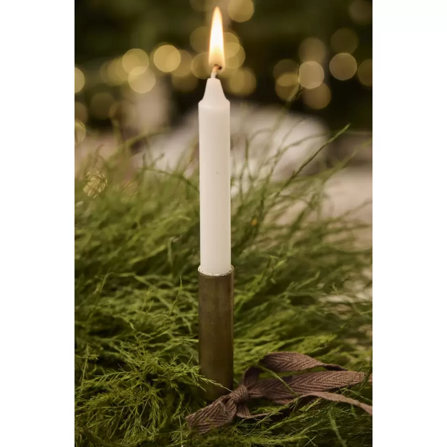 Ib Laursen - Æske m/12 kertelys, Hvid